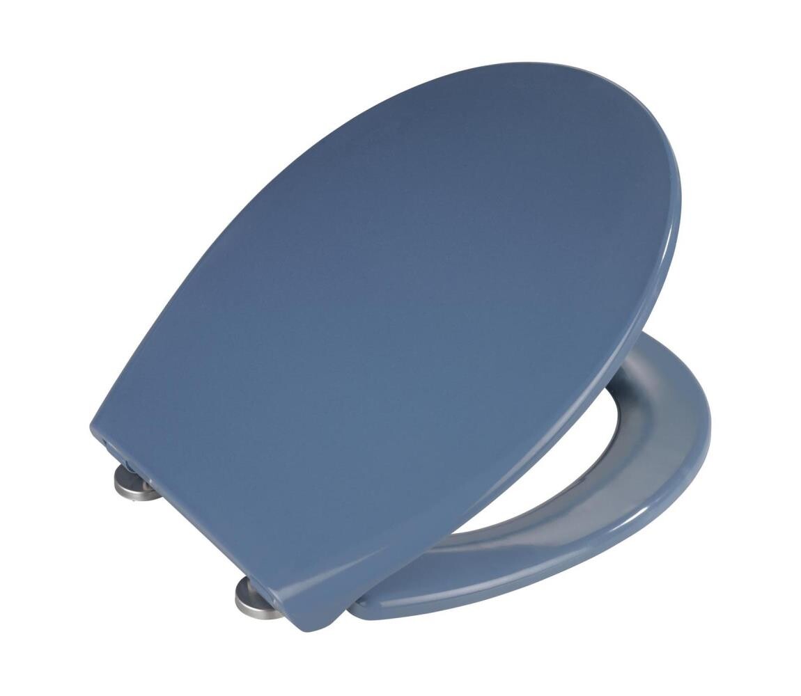 Wenko WENKO 22403100-WC sedátko SAMOS 44,5x37,5 cm modrá/stříbrná