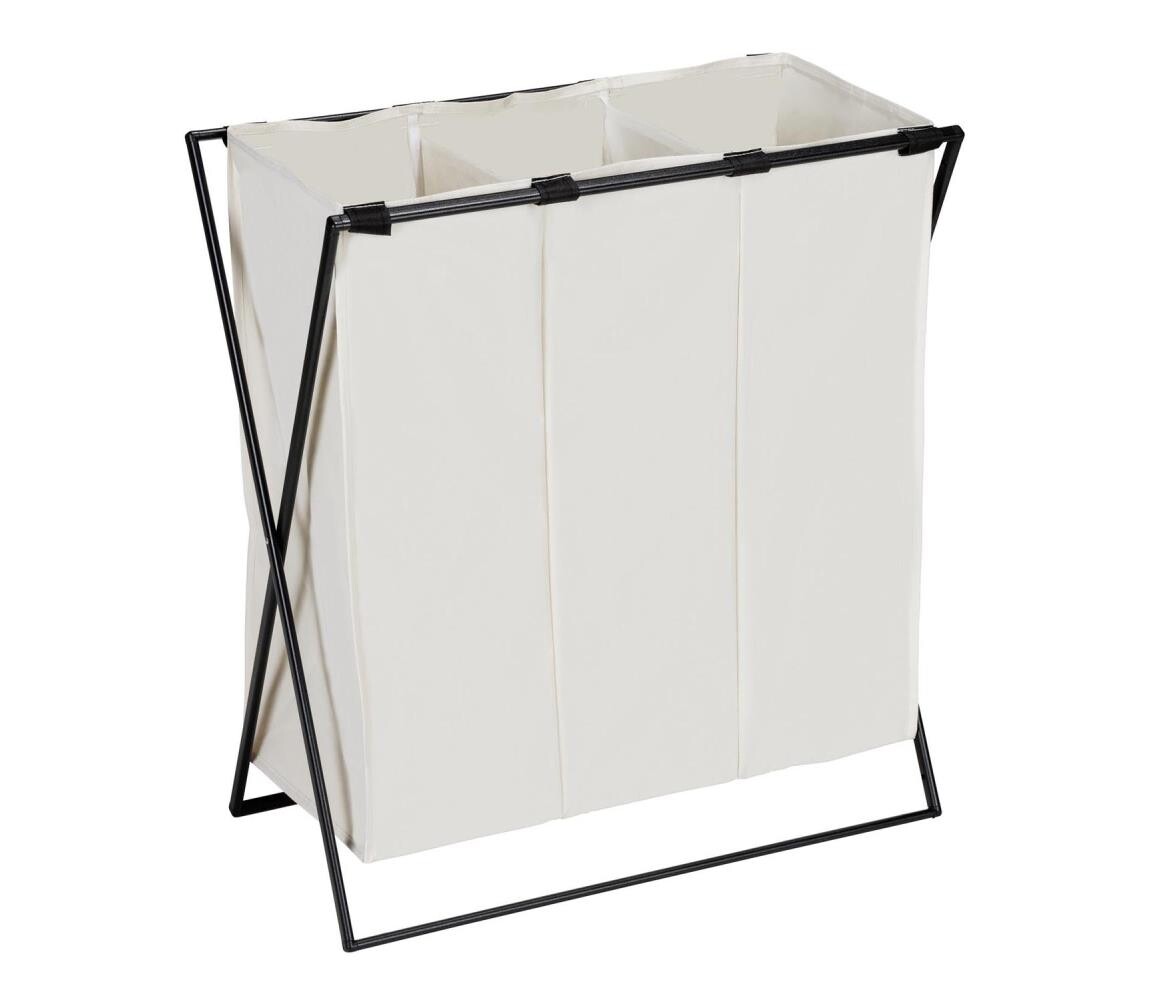 Wenko WENKO 71298800 - Koš na prádlo TRIO 69x76 cm krémová/černá
