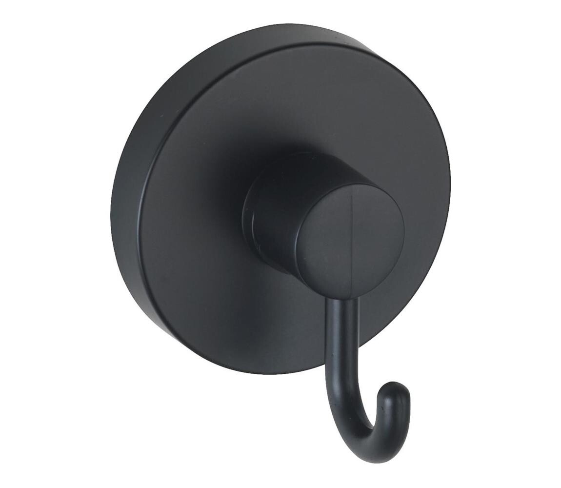 Wenko WENKO 24730100-Háček VACUUM-LOC RUND SCHW 6x6,7 cm černá