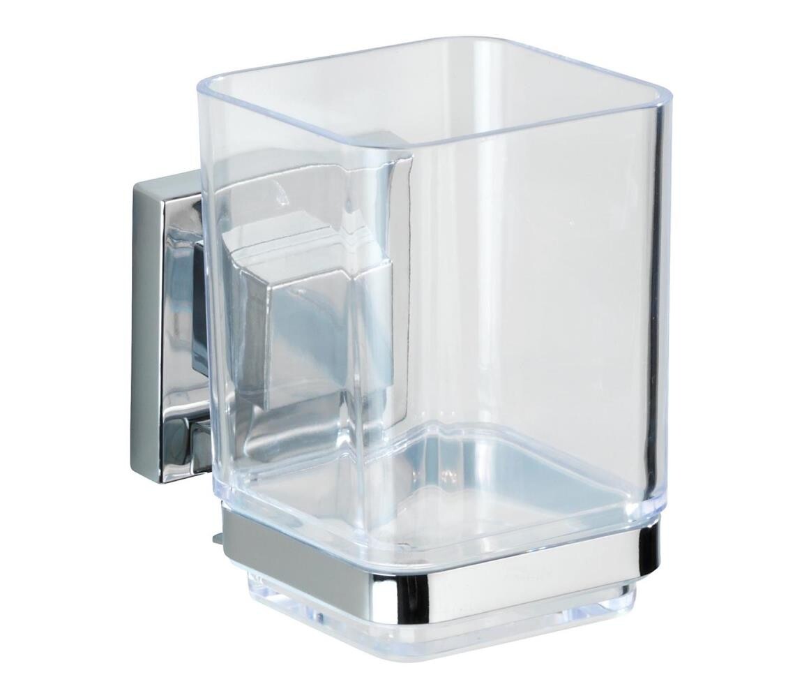 Wenko WENKO 22680100 -Kelímek VACUUM-LOC QUADRO ED 7,5x10 cm stříbrná/lesk. chrom/čirá