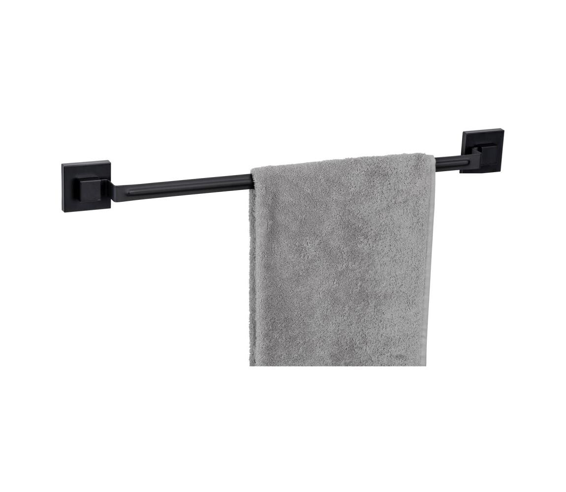 Wenko WENKO 71445800 - Ručníková tyč VACUUM-LOC QUADRO ED 60,5x6 cm černá