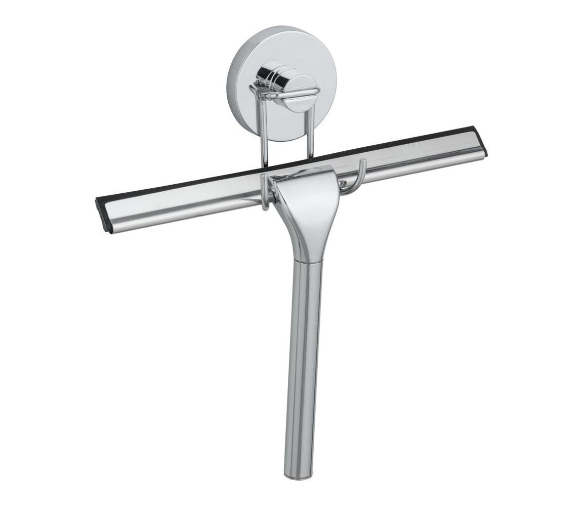 Wenko WENKO 20877100-Stěrka VACUUM-LOC RUND STAH 24,5x25 cm nerez/lesk. chrom/stříbrná