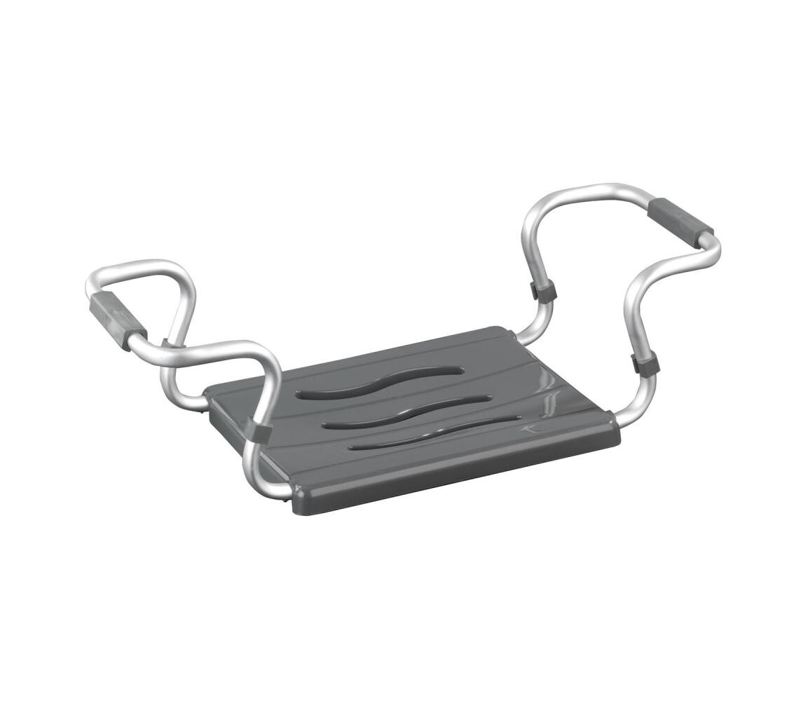 Wenko WENKO 73392500-Sedátko SICHERHEIT IM BAD 26x18 cm stříbrná/antracit