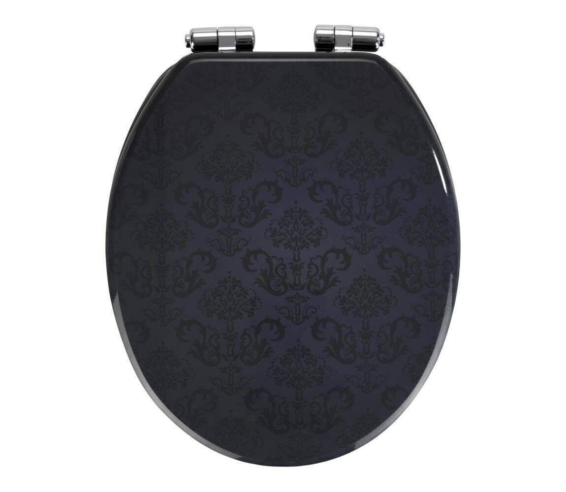 Wenko WENKO 22977100-Toaletní sedátko BELLEVUE 35,5x42,5 cm antracit/stříbrná