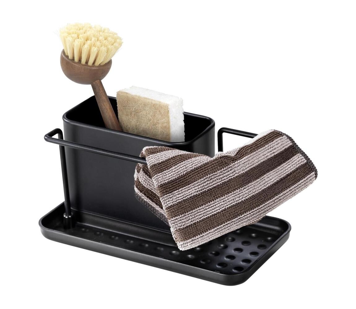 Wenko WENKO 55078100 - Organizér BLACK OUTDOOR KITCHEN 21x12 cm nerez/černá