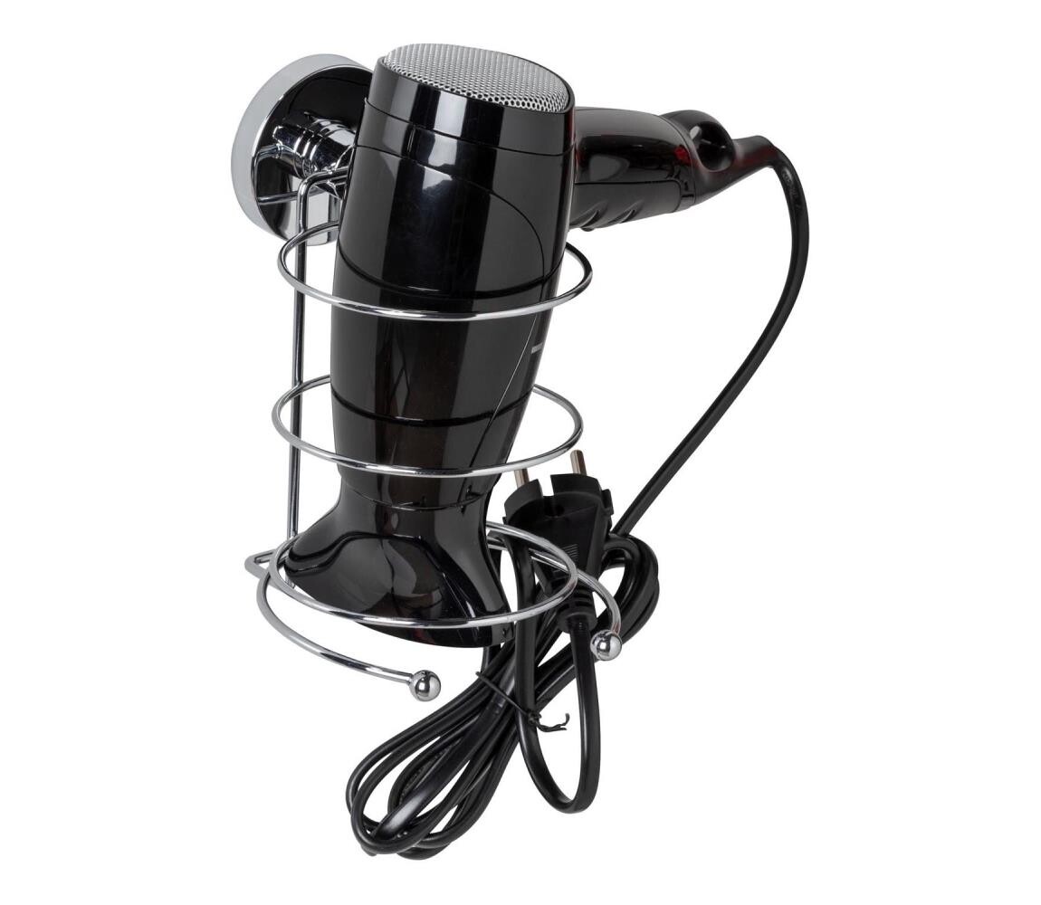 Wenko WENKO 20896100-Držák fénu VACUUM-LOC MILAZZO 12x17 cm lesk. chrom