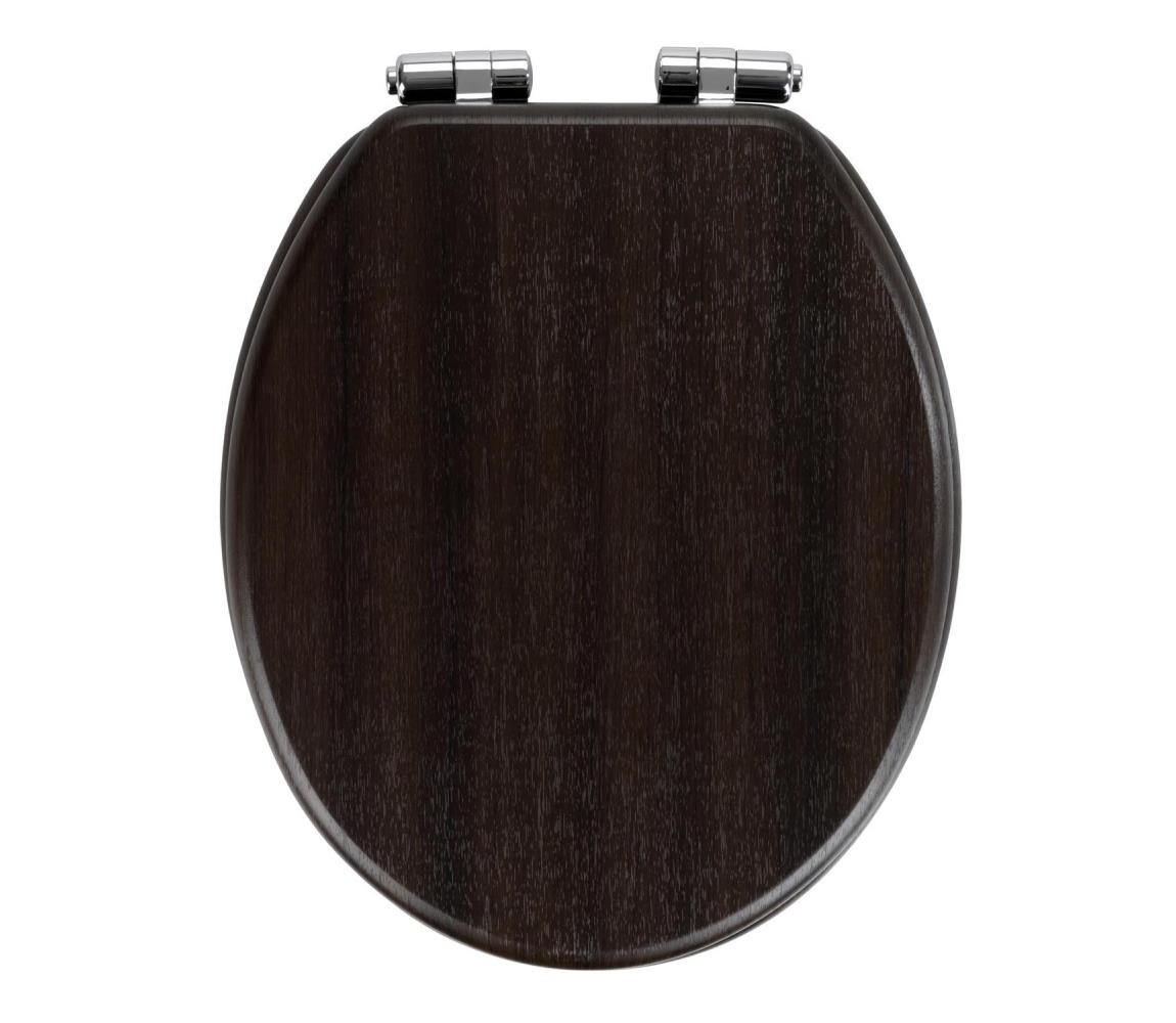 Wenko WENKO 22015100-WC sedátko WENGE 35,5x42,5 cm hnědá/stříbrná