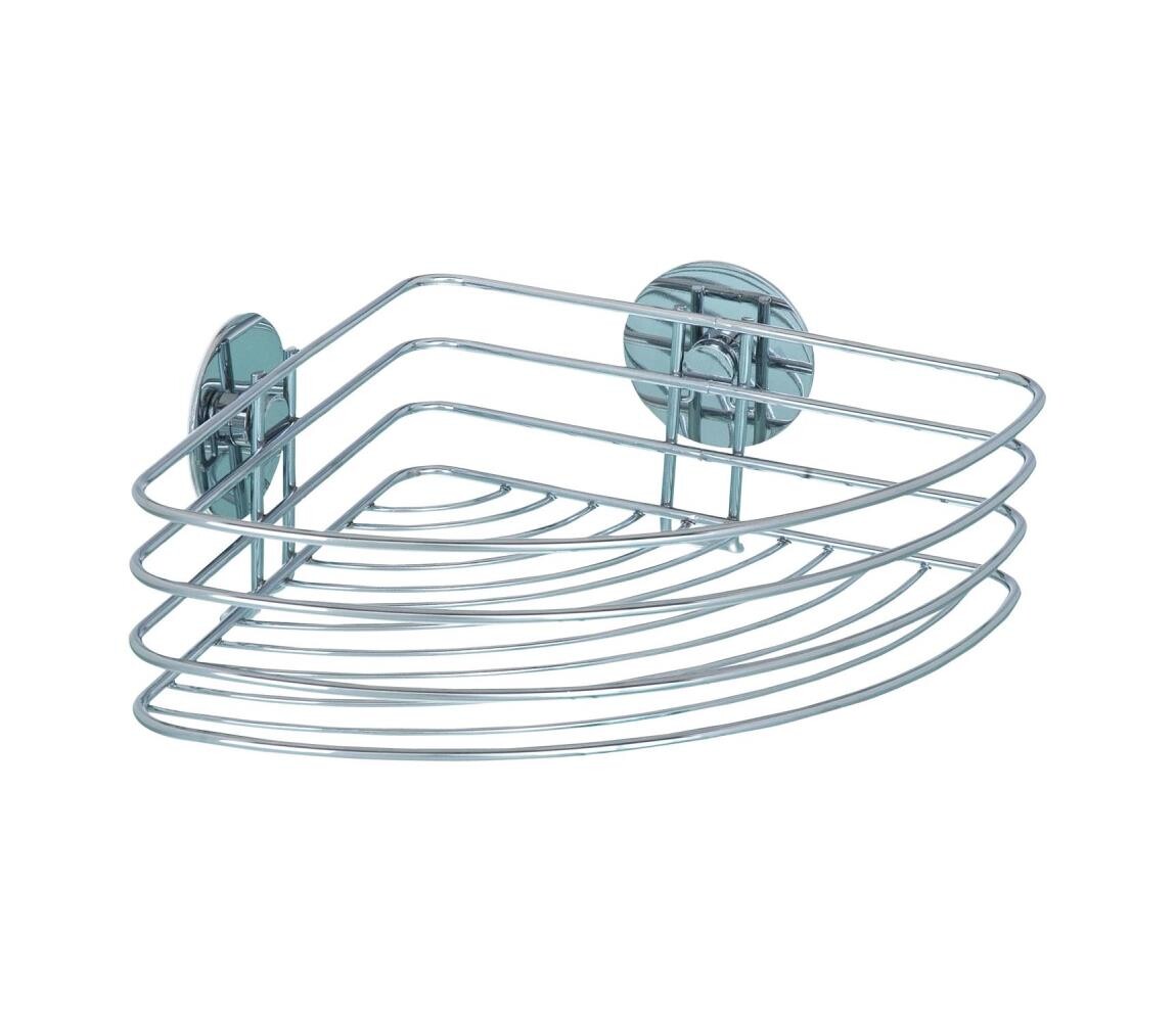 Wenko WENKO 18913100-Polička TURBO-LOC RUND STAHL 26,5x20 cm lesk. chrom