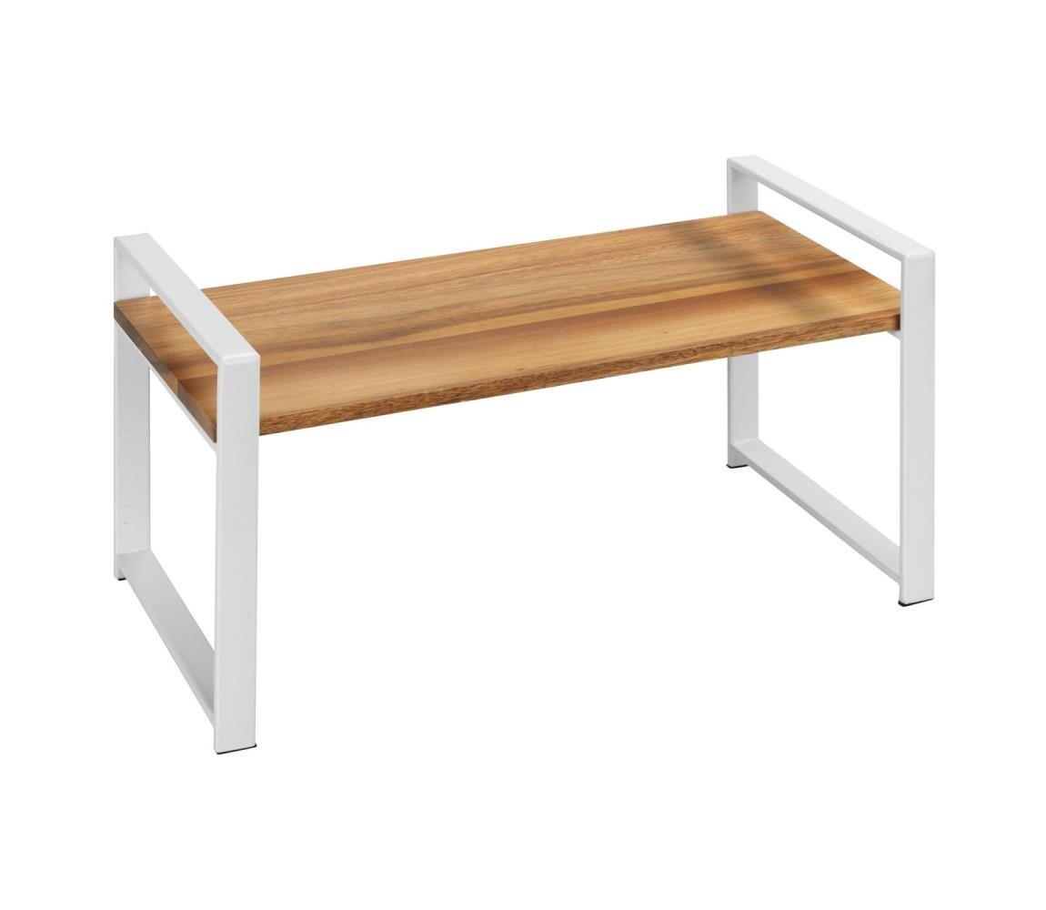 Wenko WENKO 53027100 - Police LOUISA 40x20 cm bílá/hnědá