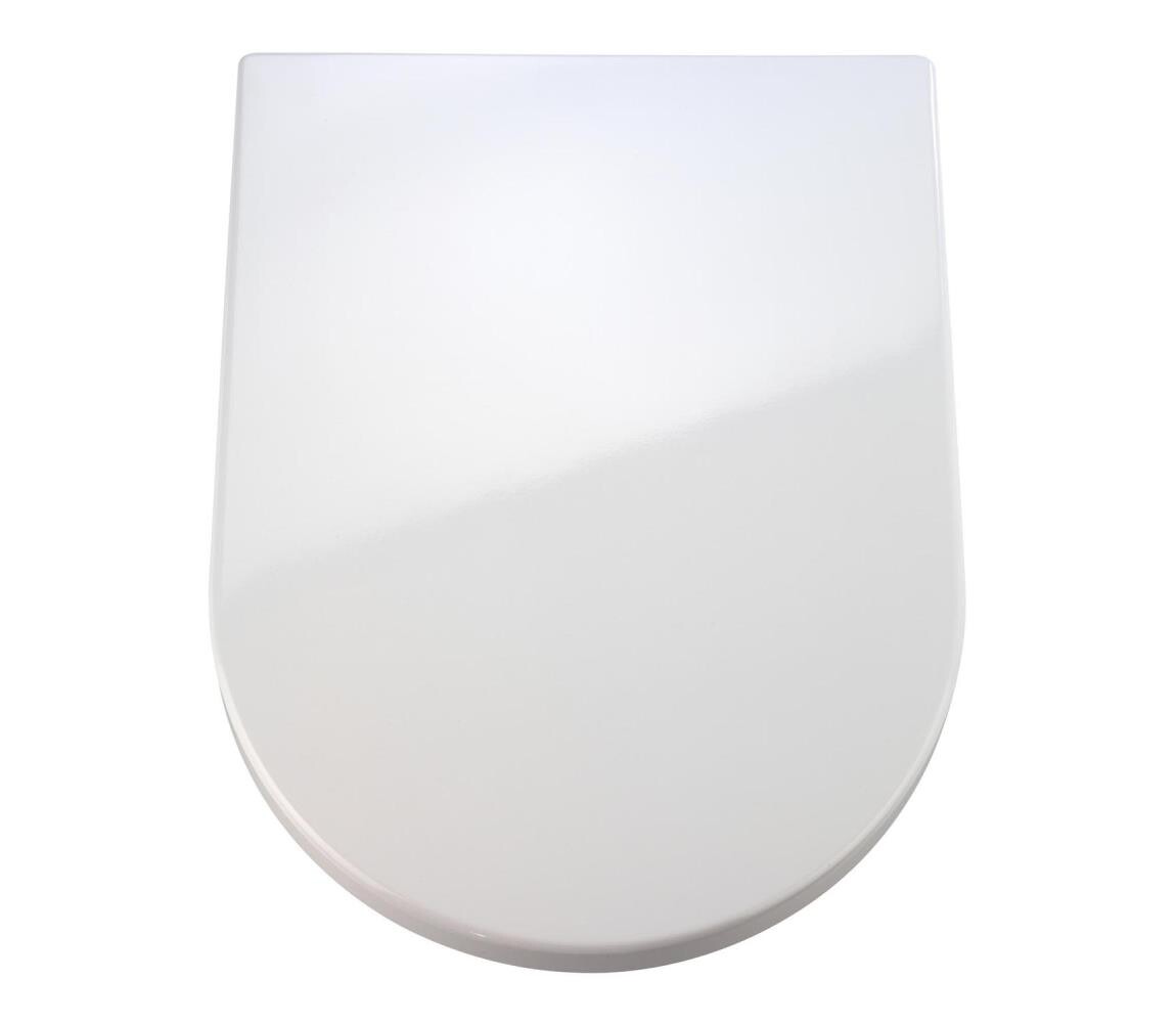 Wenko WENKO 18396100-WC sedátko PALMA 46,5x35,7 cm bílá/stříbrná