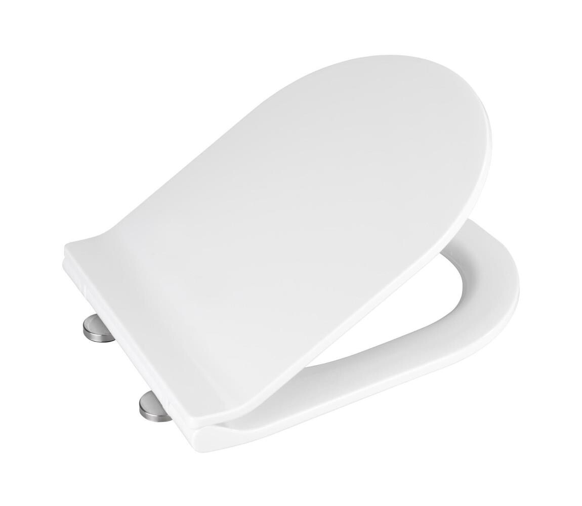 Wenko WENKO 22415100-Toaletní sedátko HABOS 46x36 cm bílá/stříbrná
