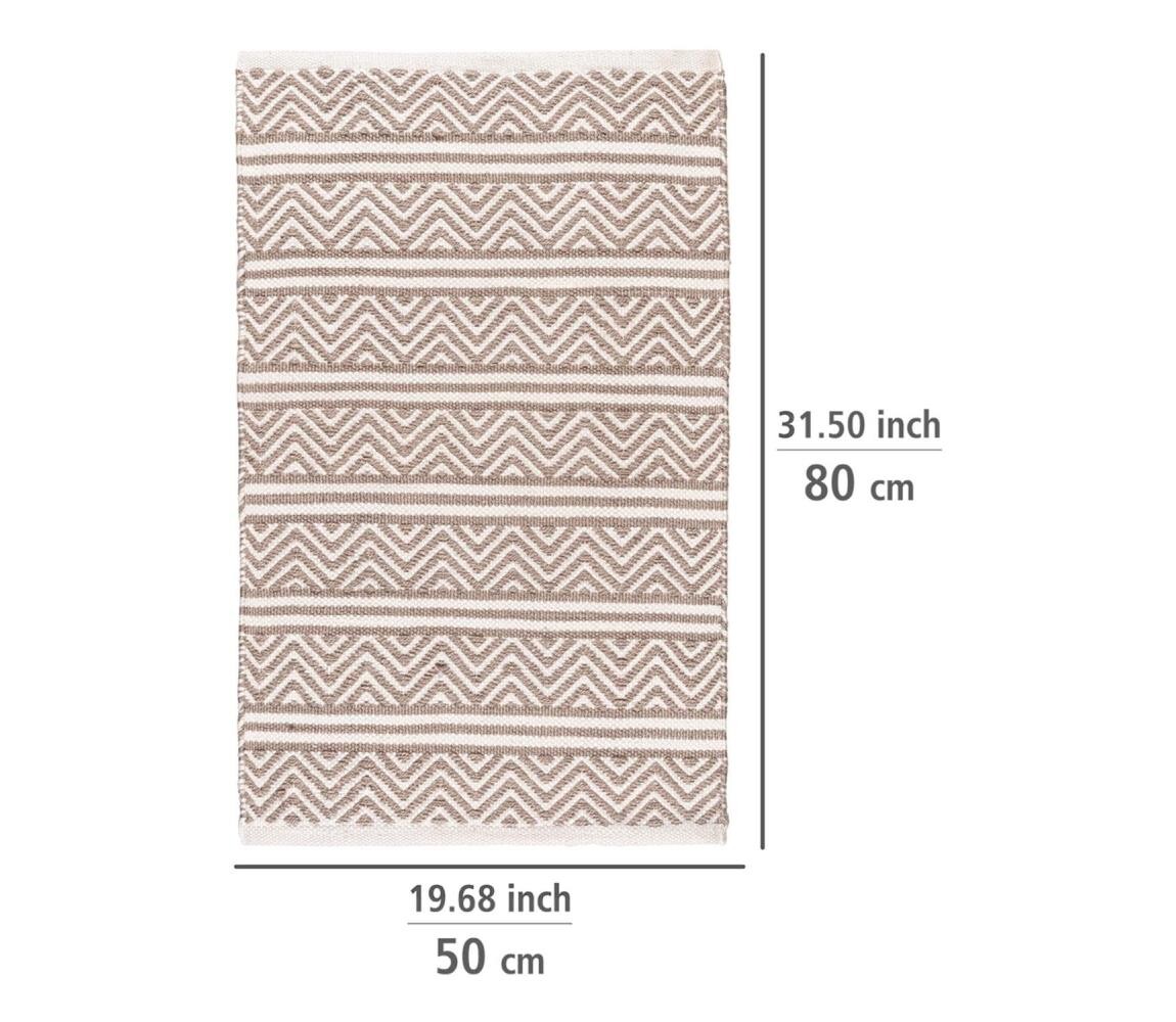 Wenko WENKO 24868100-Předložka SHAKI 50x80 cm béžová/bílá