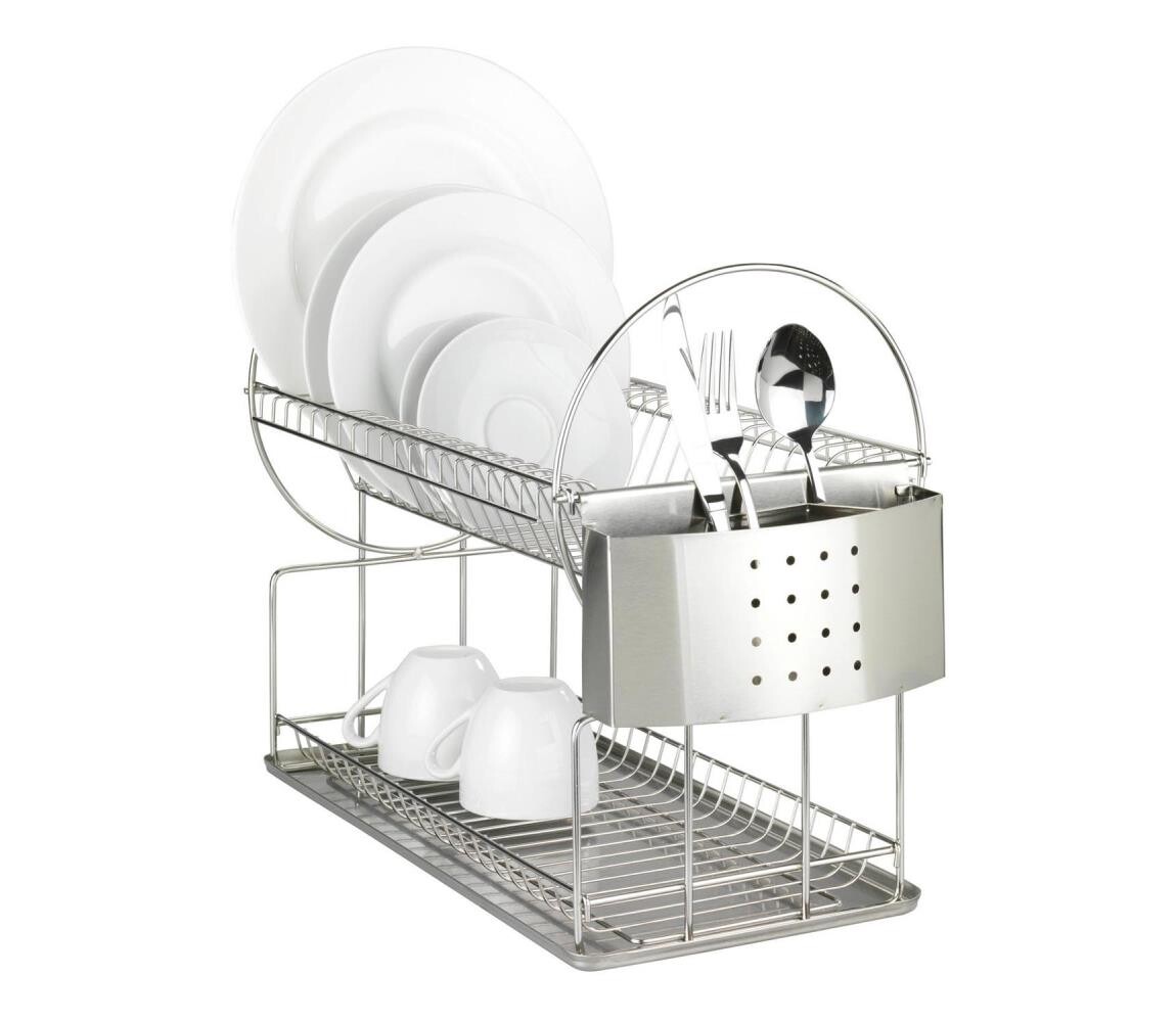 Wenko WENKO 2329100 - Odkapávač nádobí DUO 21x33 cm nerez/stříbrná