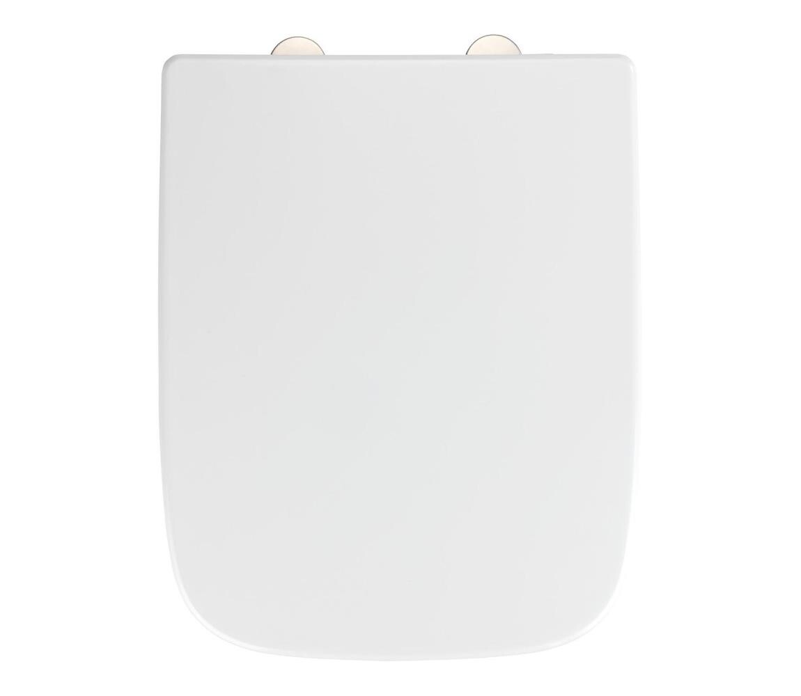 Wenko WENKO 24334100-Toaletní sedátko EXCLUSIVE 46,5x37 cm bílá/stříbrná