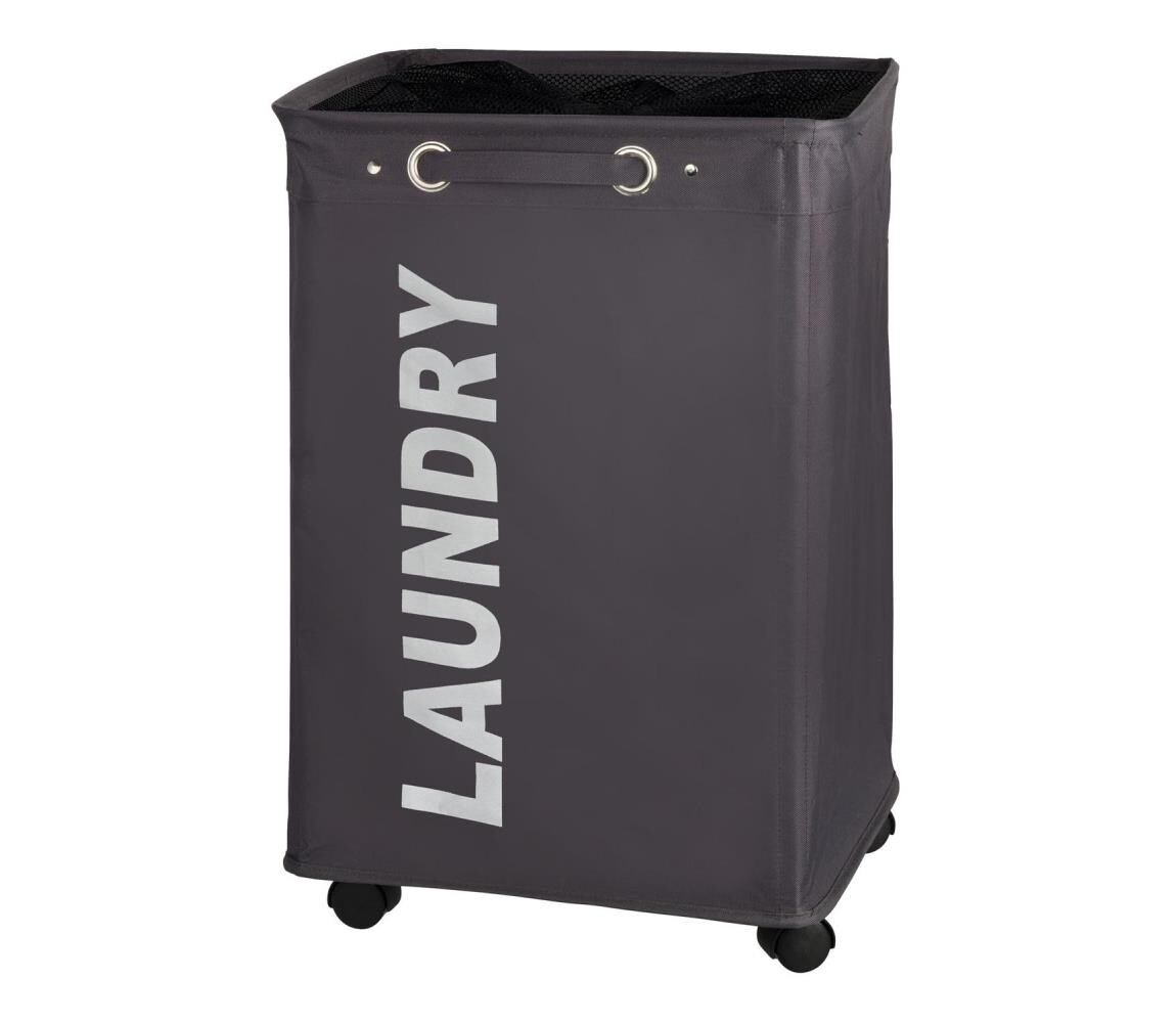 Wenko WENKO 3450112100 - Koš na prádlo QUADRO 40x60 cm šedá/černá