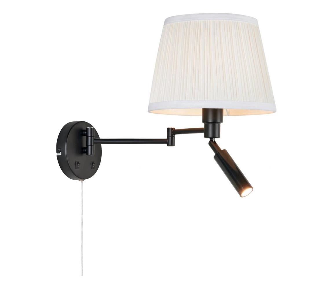 Markslöjd Markslöjd 109016- LED Nástěnná lampa PIVOT 1xE27/40W/230V + LED/4W krémová/černá