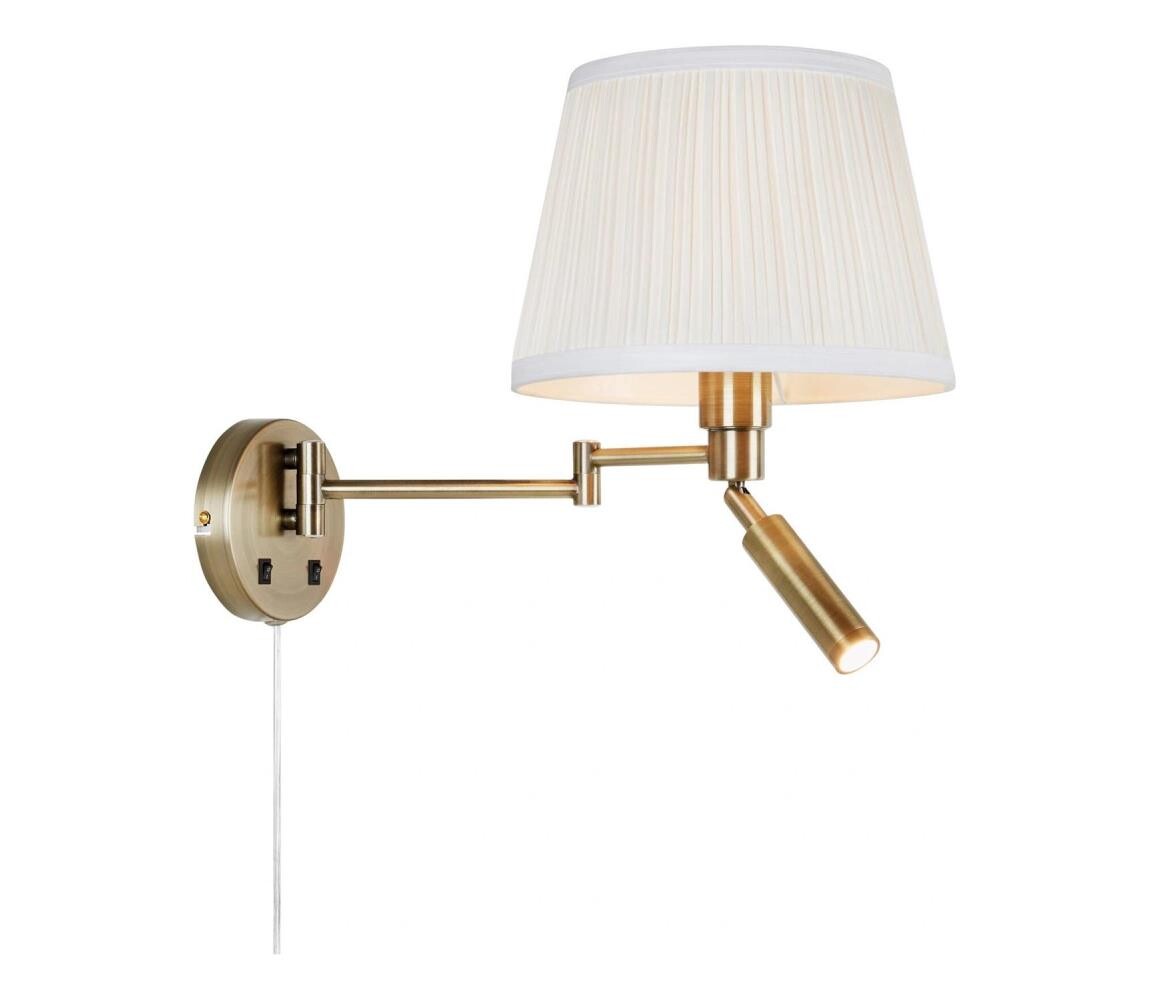 Markslöjd Markslöjd 109017- LED Nástěnná lampa PIVOT 1xE27/40W/230V + LED/4W krémová/mosaz