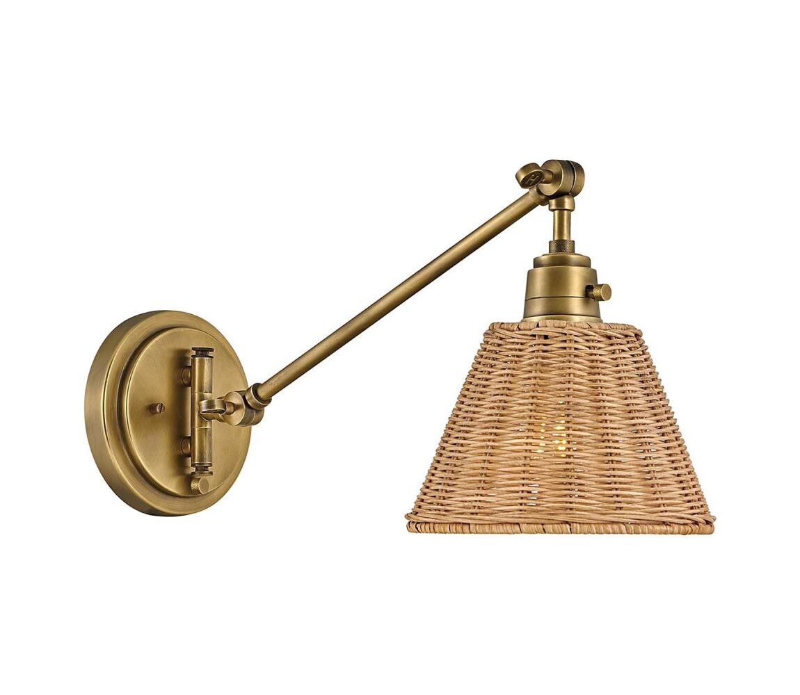 Elstead Hinkley HK-ARTI-1W-HB-NR-Bodové nástěn. svítidlo ARTI 1xE27/60W/230V zlatá/hnědá