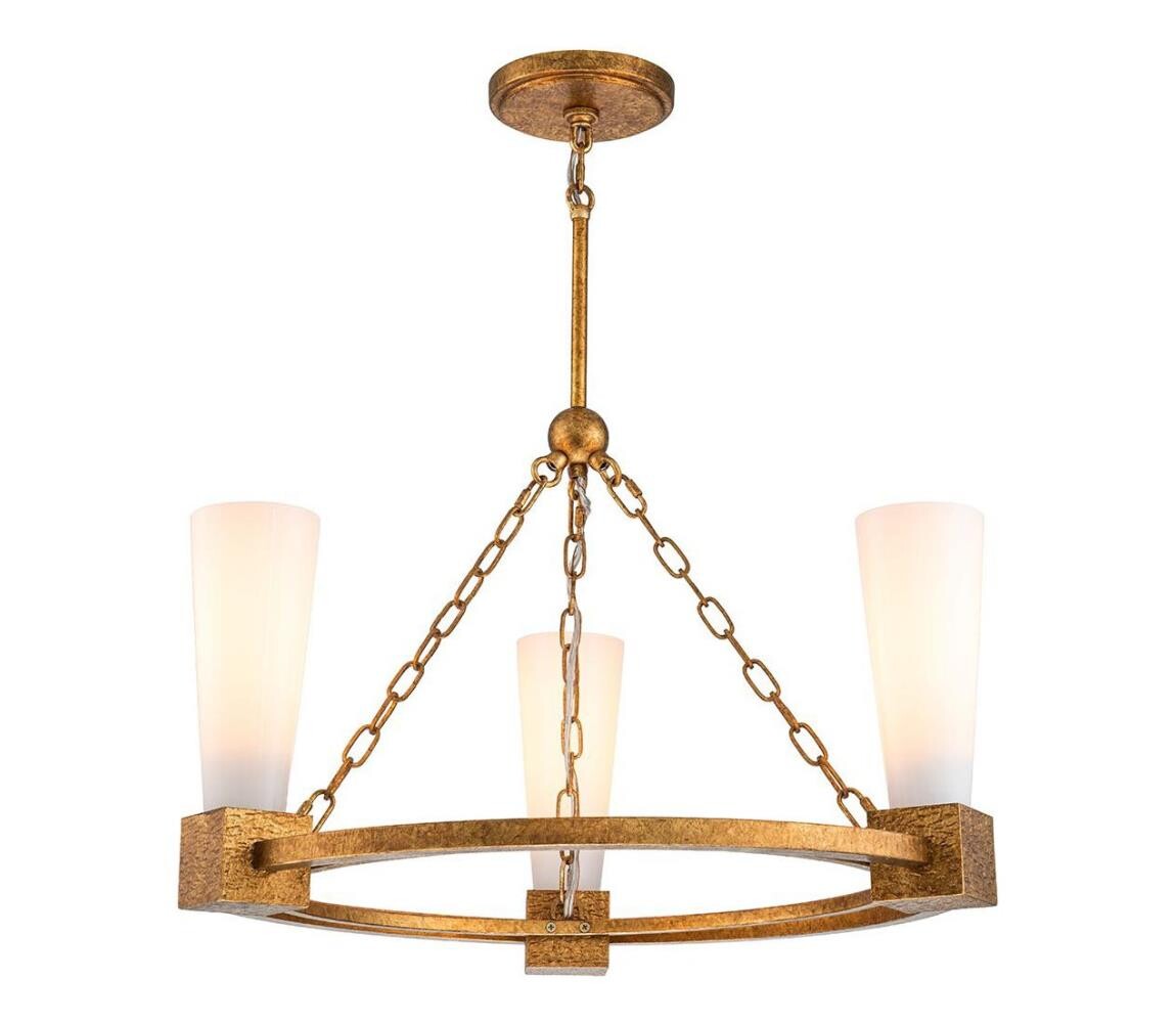 Elstead Elstead KRISTY3-DG-OPAL - Lustr na tyči KRISTY 3xE27/40W/230V měděná