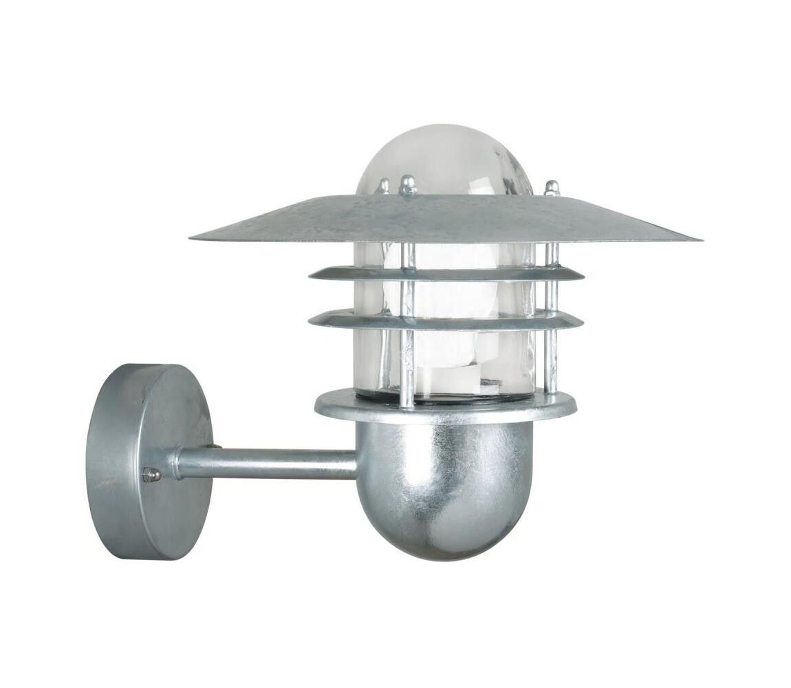 Nordlux Nordlux - Venkovní nástěnné svítidlo AGGER 1xE27/60W/230V IP54 stříbrná