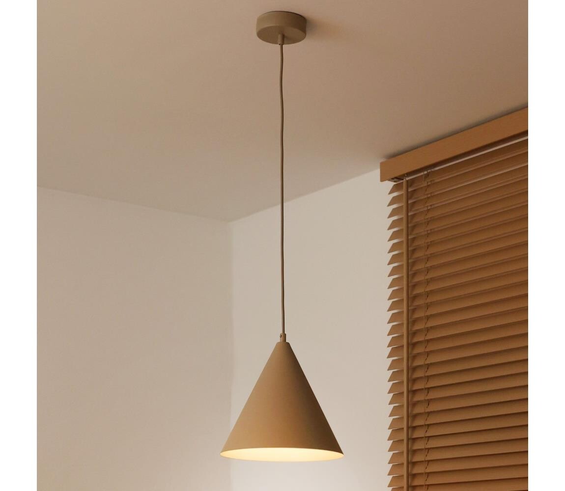 - Lustr na lanku IRONLINE 1xG9/3W/230V pr. 25 cm béžová