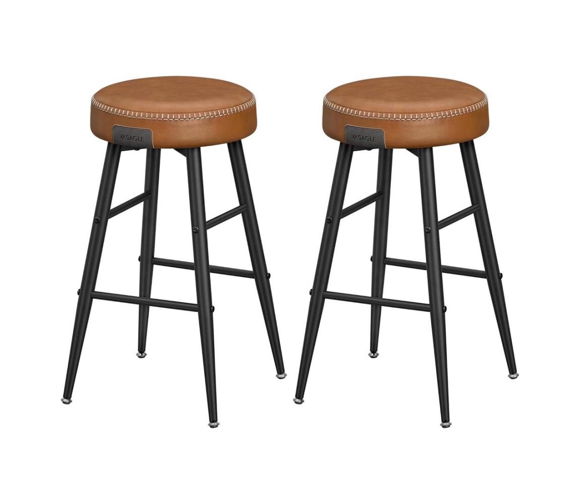 Barová židle LIOR 2 ks hnědá/černá