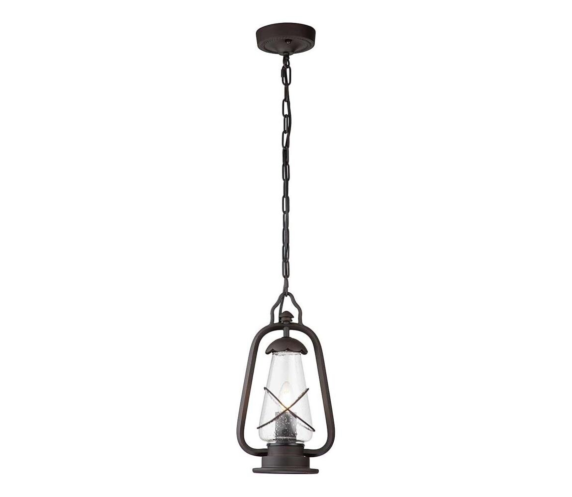 Elstead Elstead MINERS-CHN - Venkovní lustr na řetězu MINERS 1xE27/60W/230V IP44 bronz