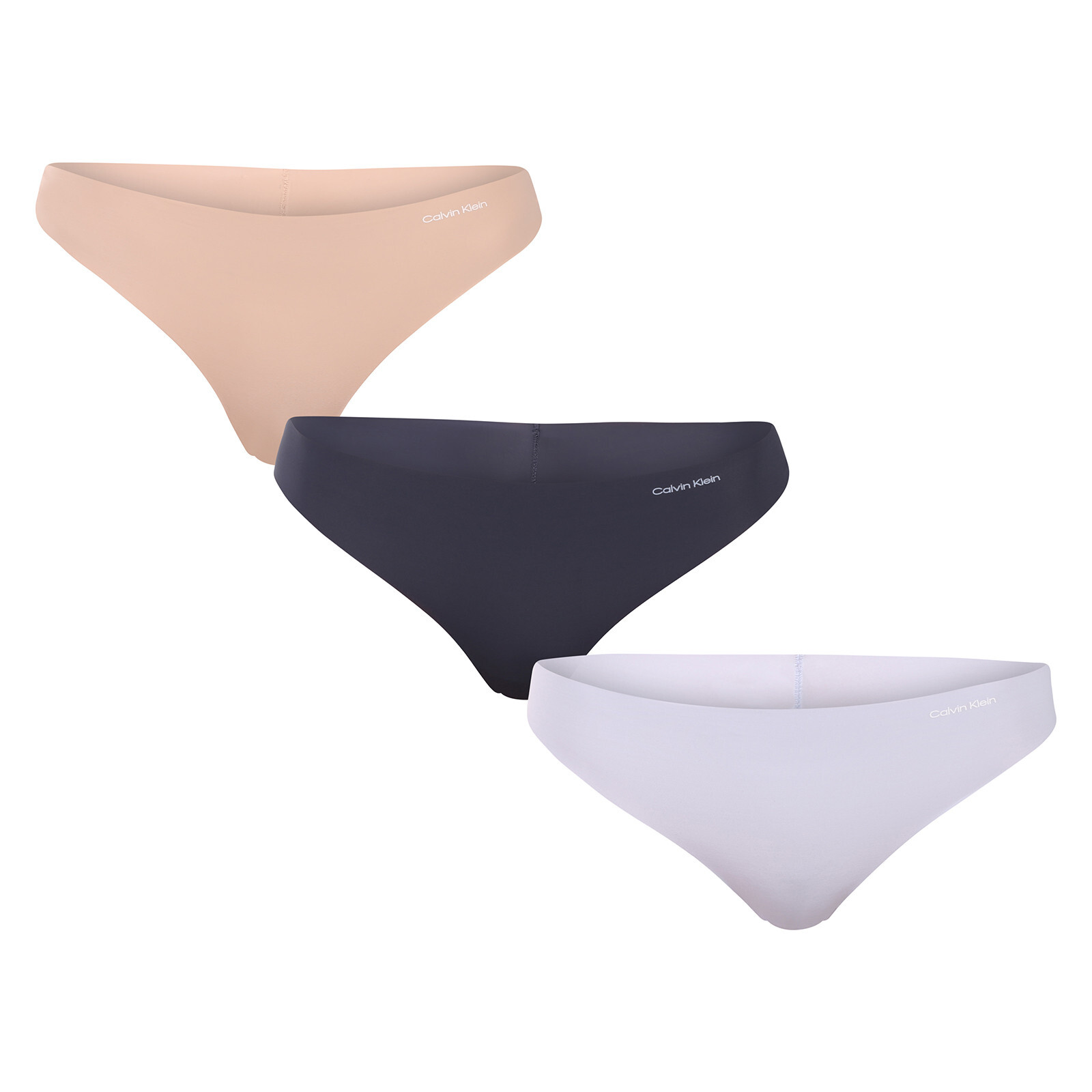 3PACK dámská tanga Calvin Klein bezešvá vícebarevná (QD3558E-31K) XL