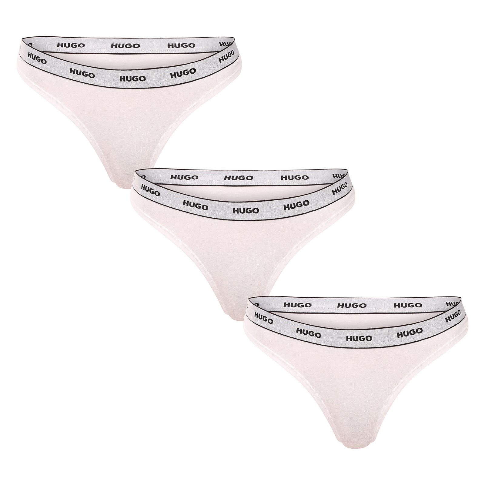 3PACK dámská tanga HUGO bílá (50545680 100) S