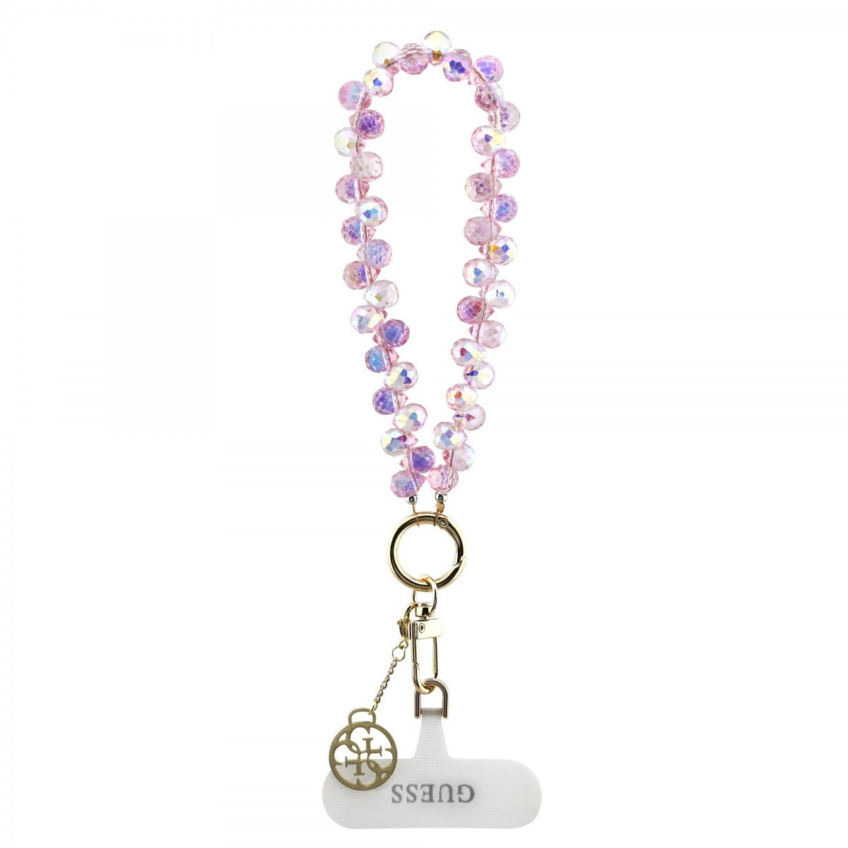 Univerzální popruh na ruku Guess Crystals 4G Charm Pink