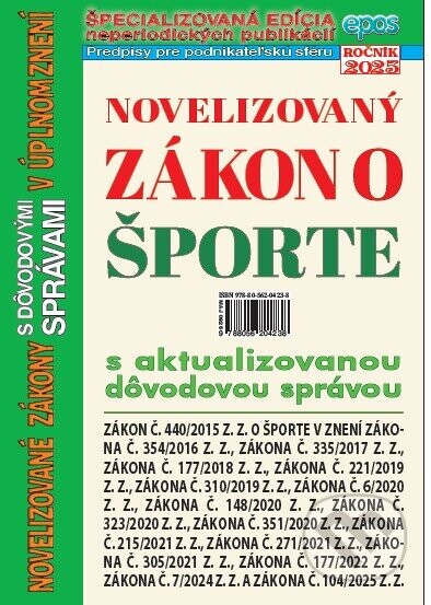 Novelizovaný zákon o športe - Epos