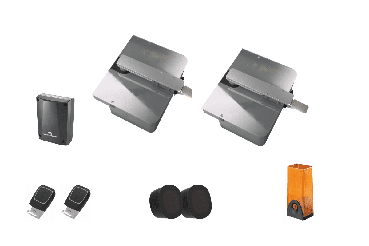 Hermit NEREZ Wi-Fi IoT BT - sada podzemních pohonů pro křídlovou bránu do 7 m a 700 kg