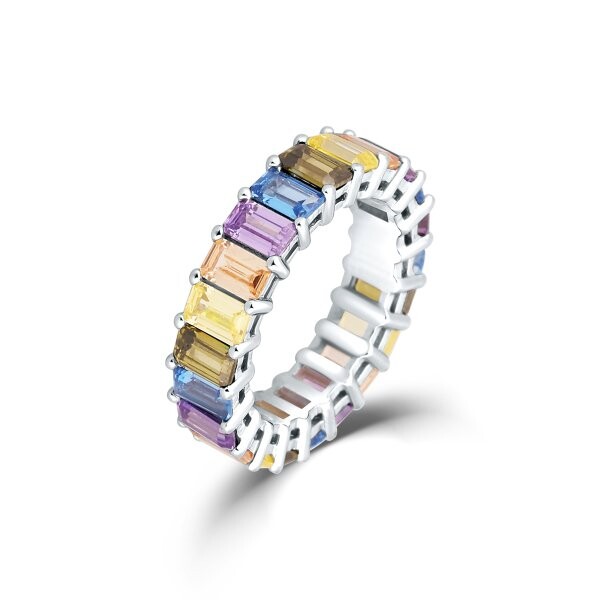 Prsten se syntetickými kameny 126-258-0047 50