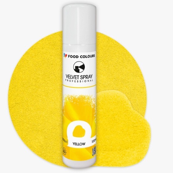 Food Colours Sametový sprej Yellow 100ml
