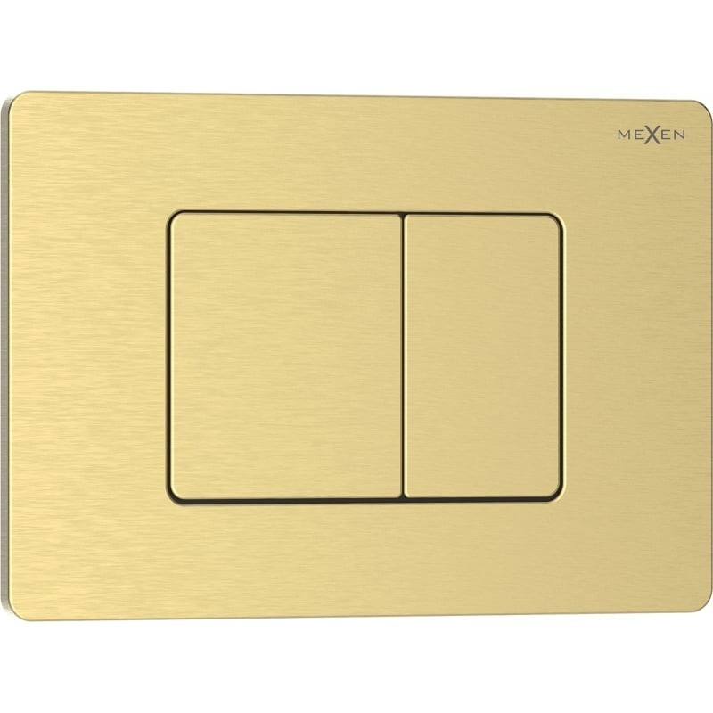 MEXEN Tex 05 splachovací tlačítko, zlatá kartáčovaná 6105-11