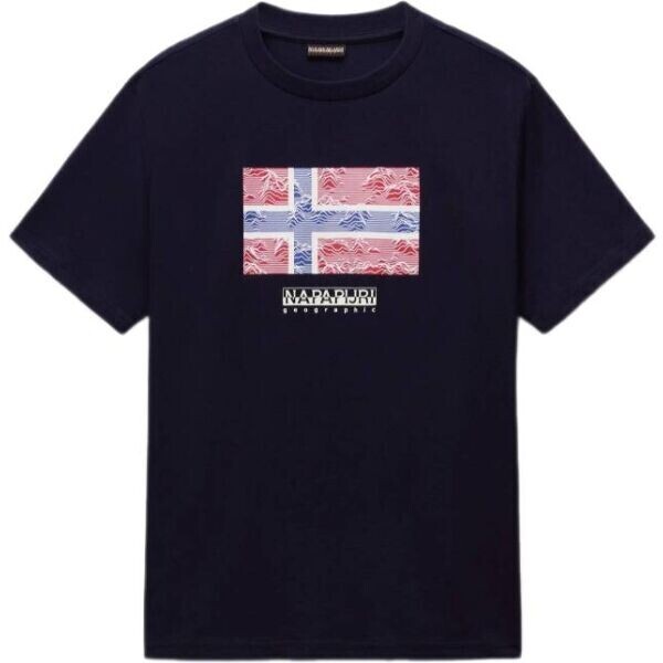 Napapijri S-DRAPEAU Pánské tričko, tmavě modrá, velikost