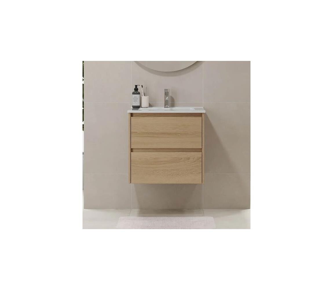 BATH DELUXE Koupelnová skříňka s umyvadlem LYKE 60 cm dub