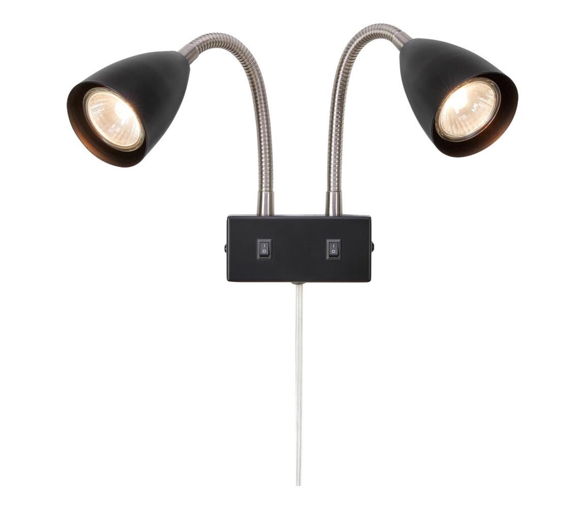 Markslöjd Markslöjd 108901 - Nástěnné bodové svítidlo CIRO 2xGU10/7W/230V černá