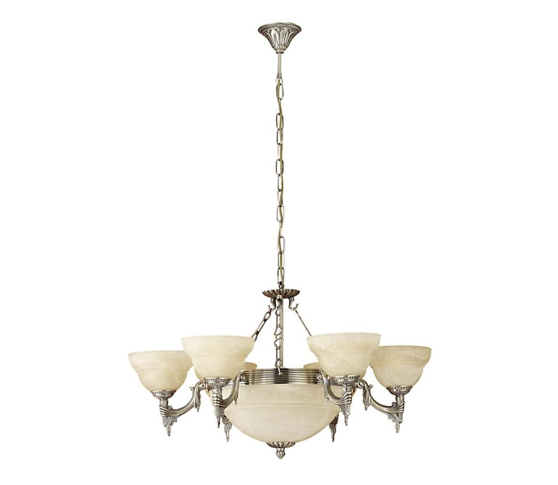 EGLO 85858 - Lustr na řetězu MARBELLA 9xE14/60W alabastrové sklo 85858