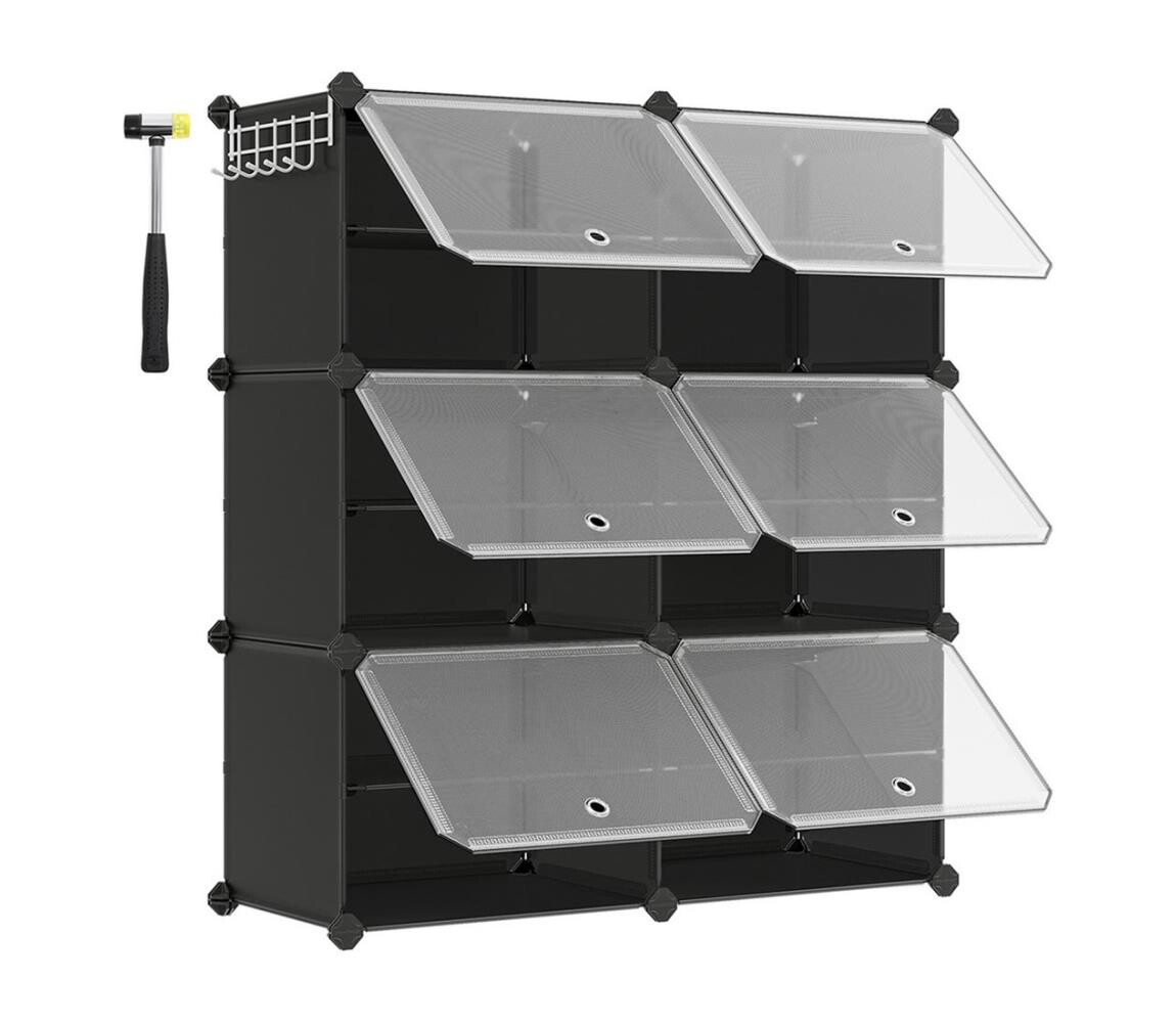 Modulární regál s přihrádkami BOXIFY černá