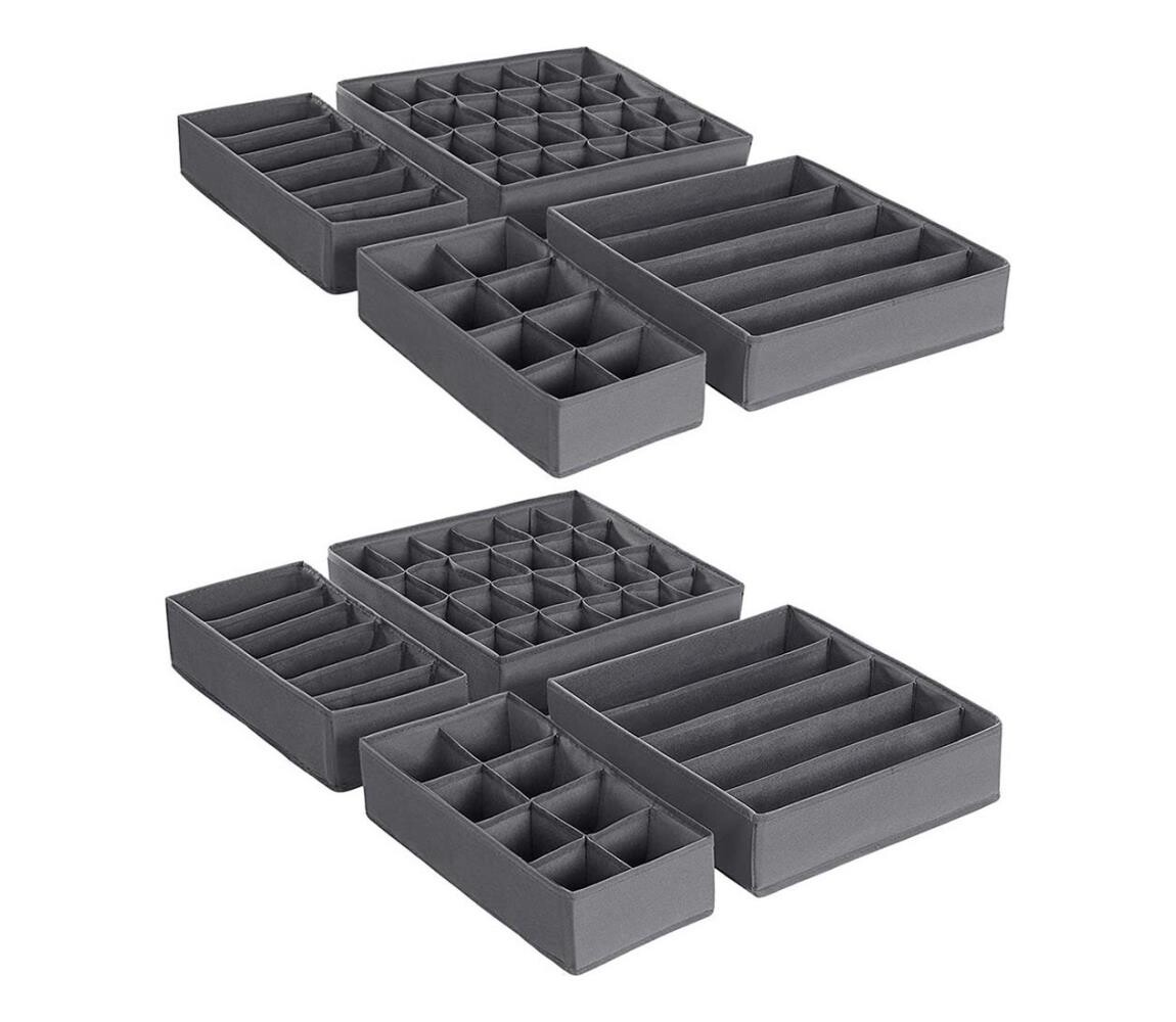 Organizér na prádlo do zásuvky GRANT šedá