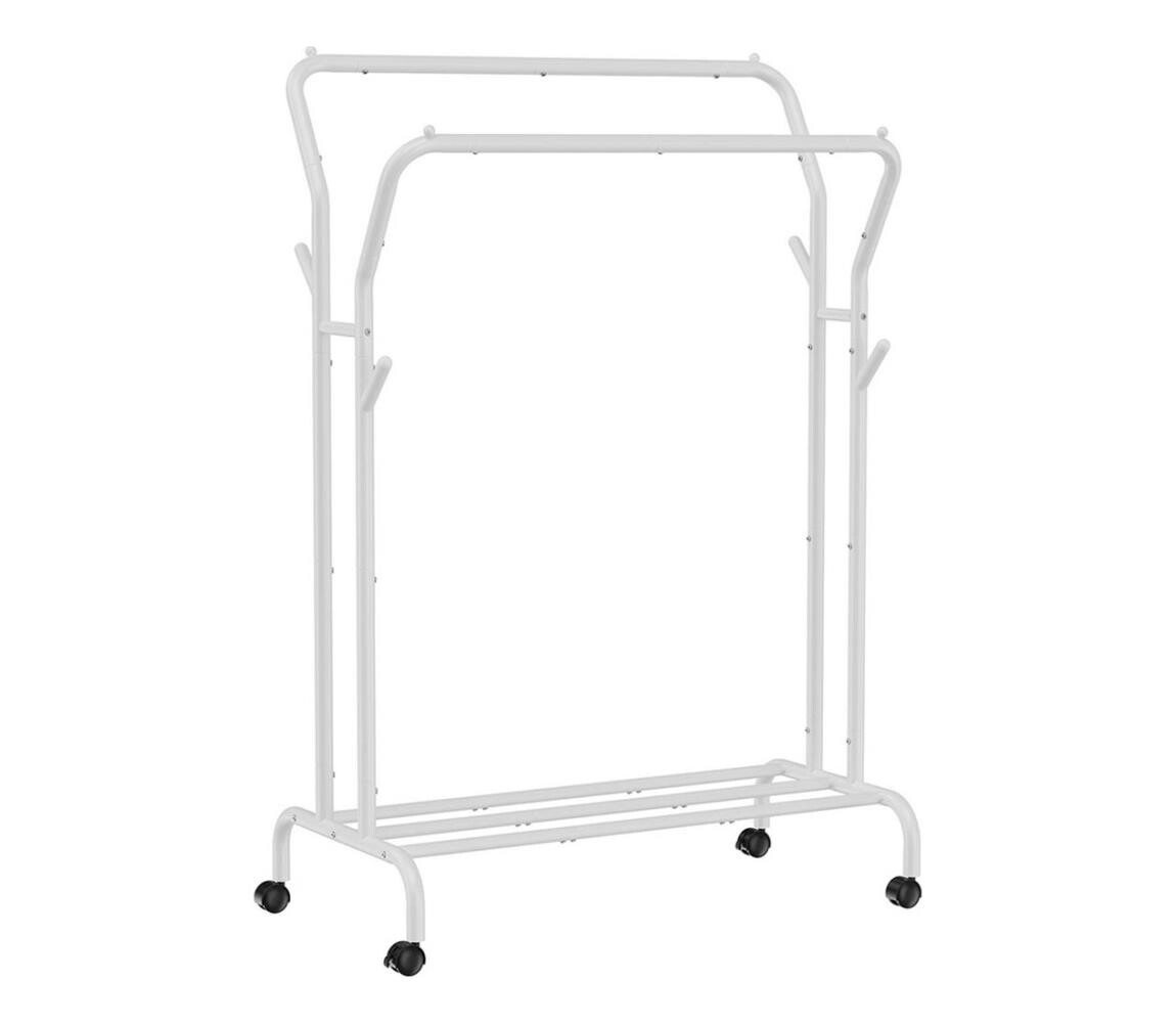 Mobilní stojanový věšák LINEA bílá