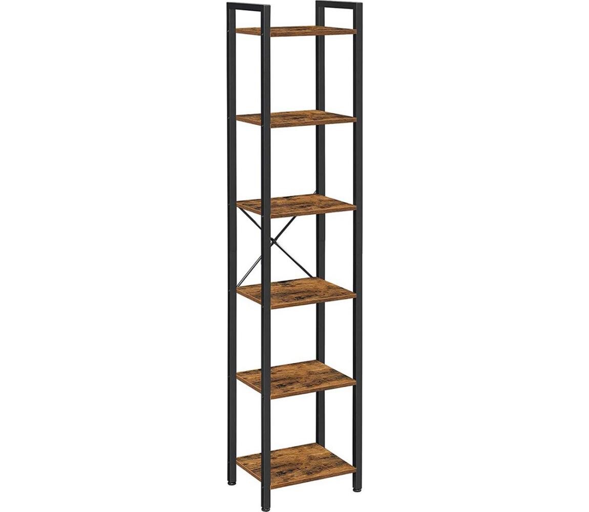 Knihovna NAVARO hnědá/černá