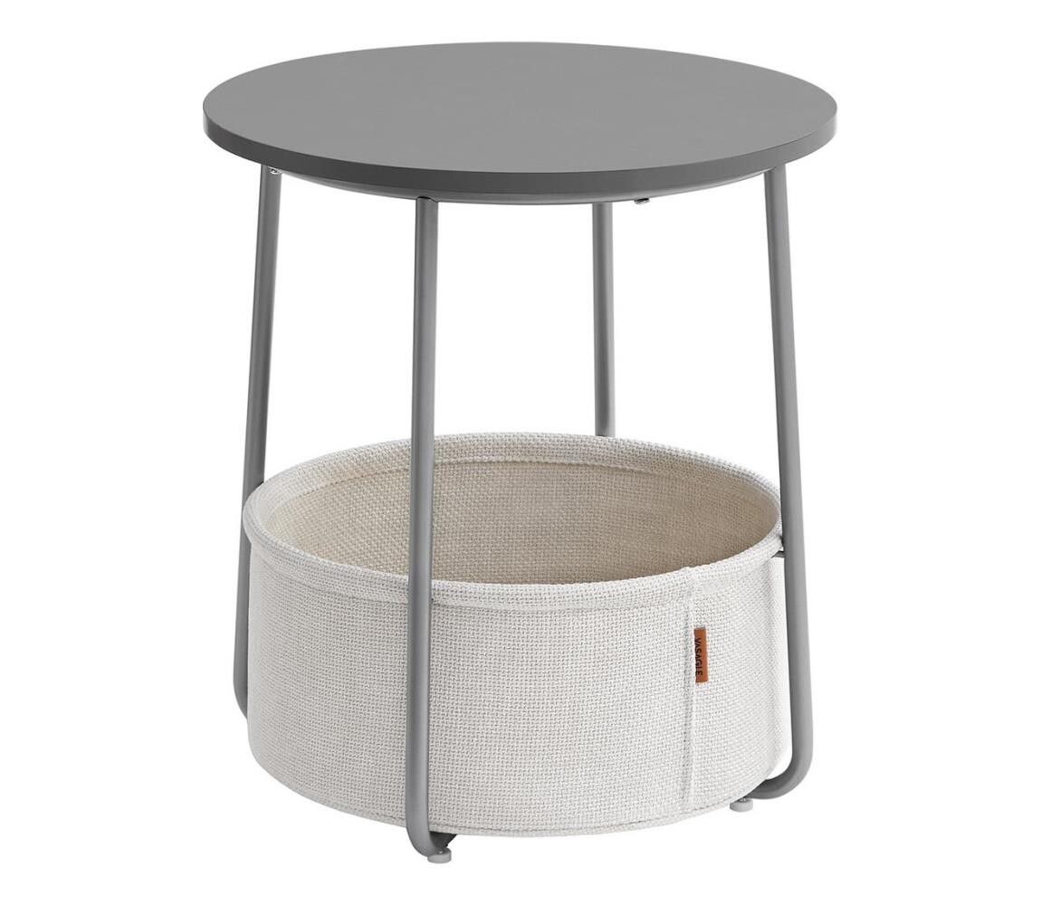 Odkládací stolek NOIRA šedá/bílá