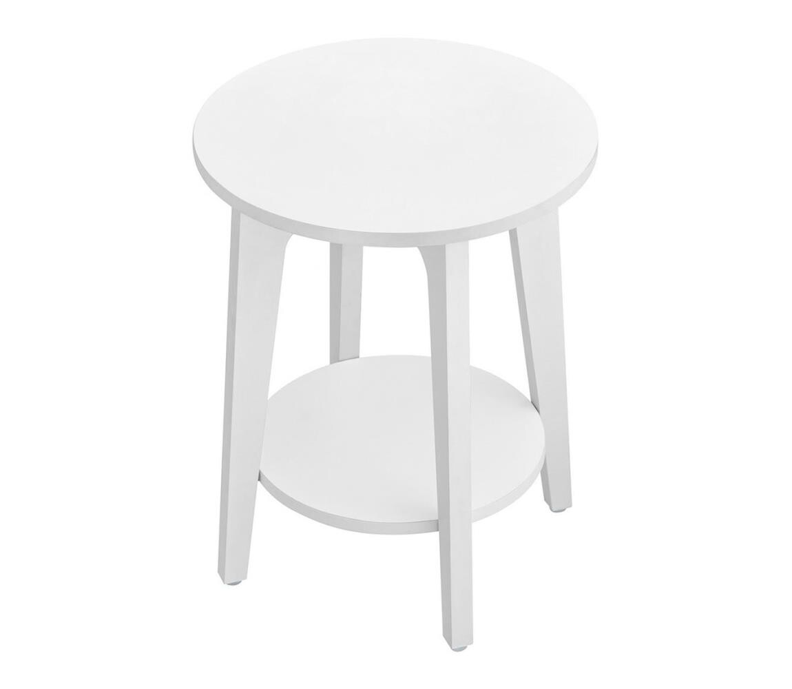 Odkládací stolek KAEL bílá