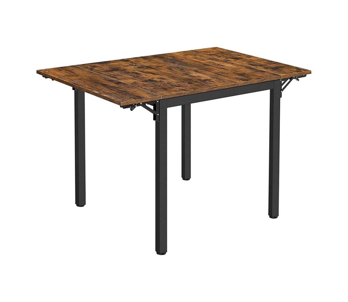 Rozkládací jídelní stůl ELDUR hnědá/černá