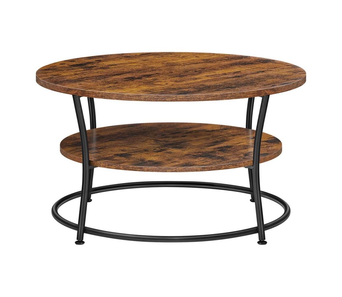 Konferenční stůl ELDUR hnědá/černá