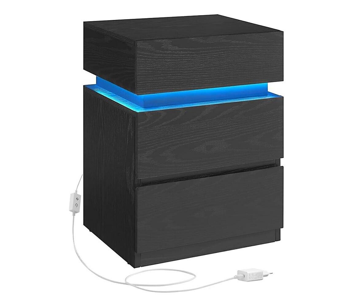 Noční stolek s podsvícením SMARTIE černá