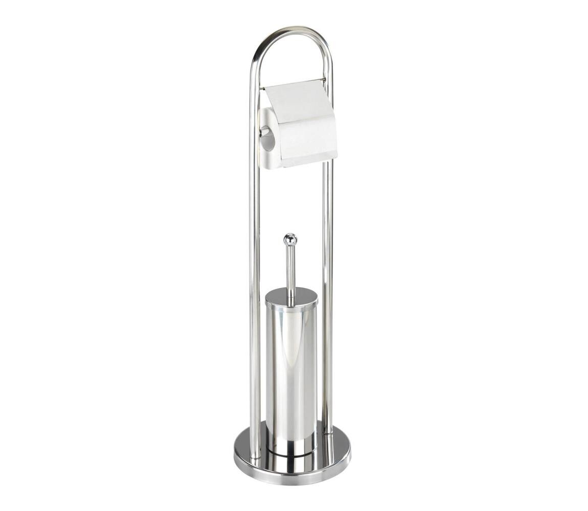Wenko WENKO 16993100 - WC souprava VASTO 22x81 cm nerez/stříbrná