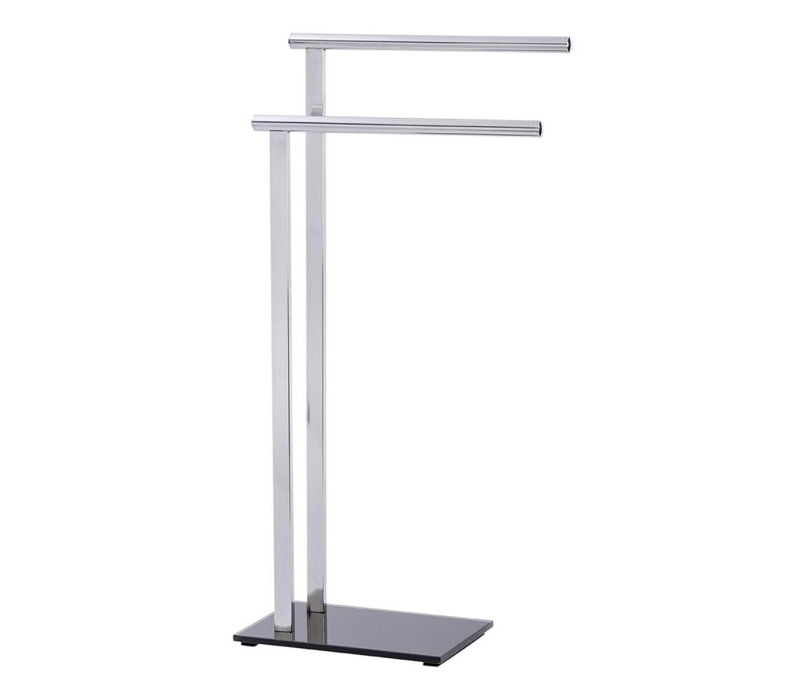 Wenko WENKO 22090100 - Stojan na ručníky LAVA 42x81 cm nerez/stříbrná/černá